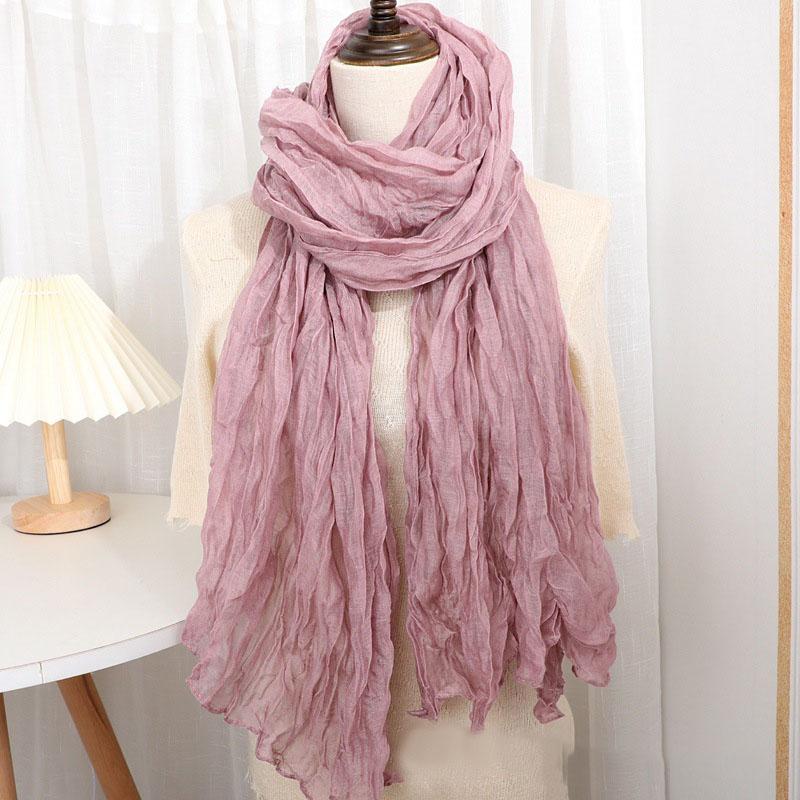 Solid Color 180*90Cm Cotton Linen Scarf Retro Autumn Winter New Warm Silk Pleated Retro Thin Long Strip Shawl Men And Women S 190cm
Solid Color 180*90Cm Cotton Linen Scarf Retro Autumn Winter New Warm Silk Pleated Retro Thin Long Strip Shawl Men And Women S 190cm