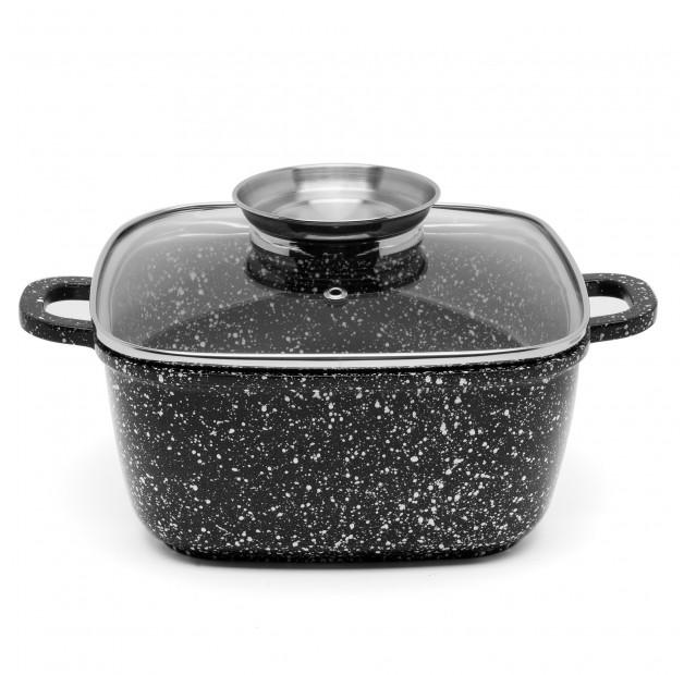 Алюминиевый горшок с крышкой, ароматизатором и накладками KONIGHOFFER KINGSTONE HIGH BLACK 4,9 л
Алюминиевый горшок с крышкой, ароматизатором и накладками KONIGHOFFER KINGSTONE HIGH BLACK 4,9 л