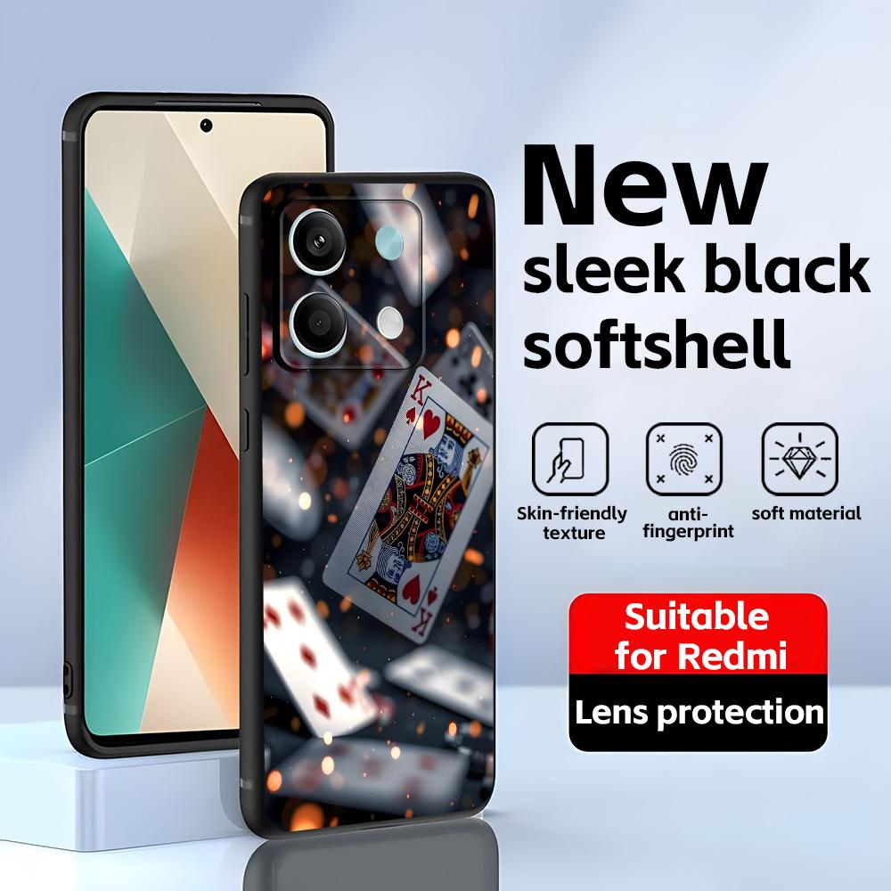 poker Phone Case For Redmi Note 14 13 12 11 Pro Plus S 5G 14C A3 Soft Black Phone Cover Redmi Note 13 Pro 5G
poker Phone Case For Redmi Note 14 13 12 11 Pro Plus S 5G 14C A3 Soft Black Phone Cover Redmi Note 13 Pro 5G
