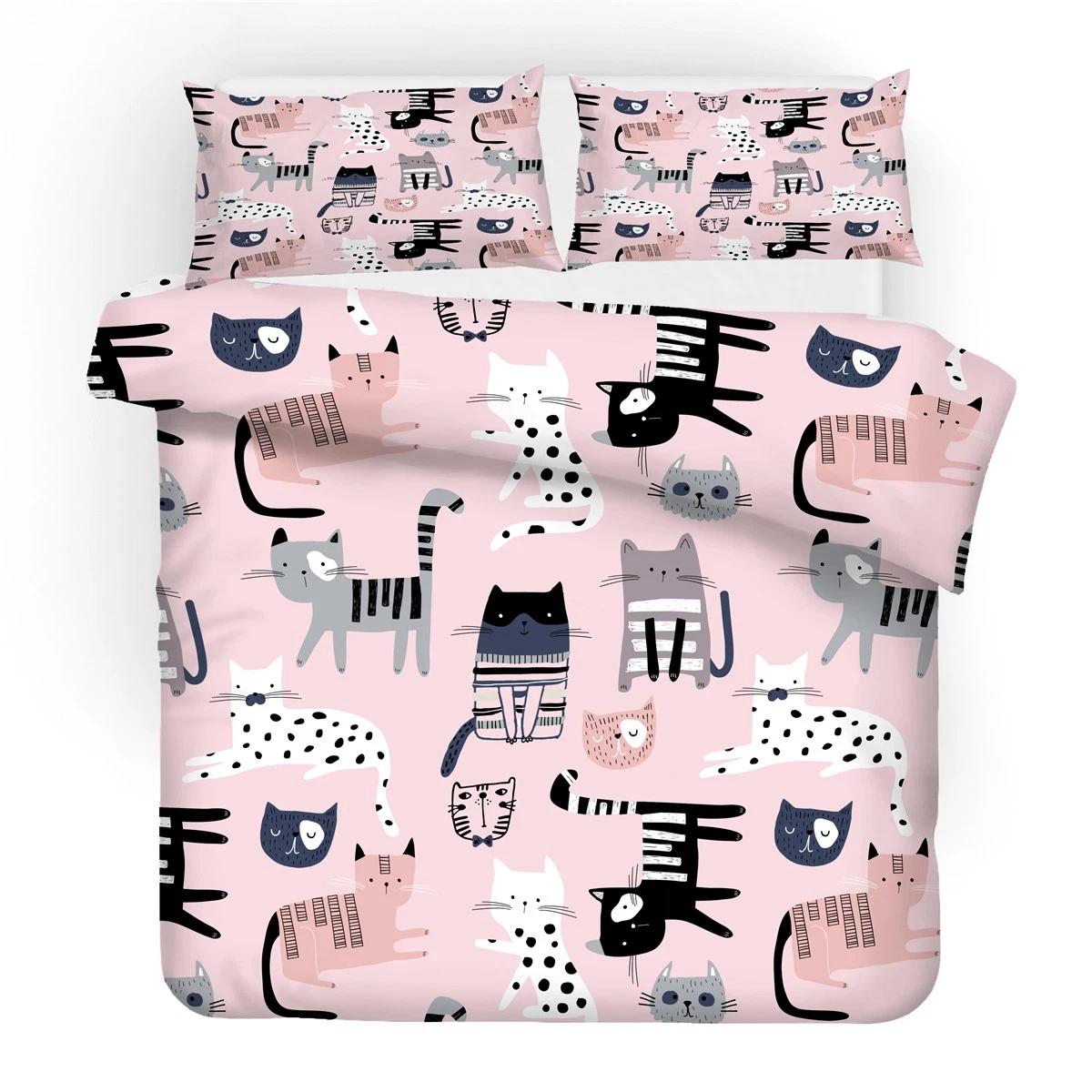 Cute Cartoon Cats Pink Bedding Set, Soft Duvet Cover for Cat Lovers Playful Bed Cover & Home Decor, Lovely Gift for Single/Double/Queen/King Size Beds Baby 100x135cm
Cute Cartoon Cats Pink Bedding Set, Soft Duvet Cover for Cat Lovers Playful Bed Cover & Home Decor, Lovely Gift for Single/Double/Queen/King Size Beds Baby 100x135cm