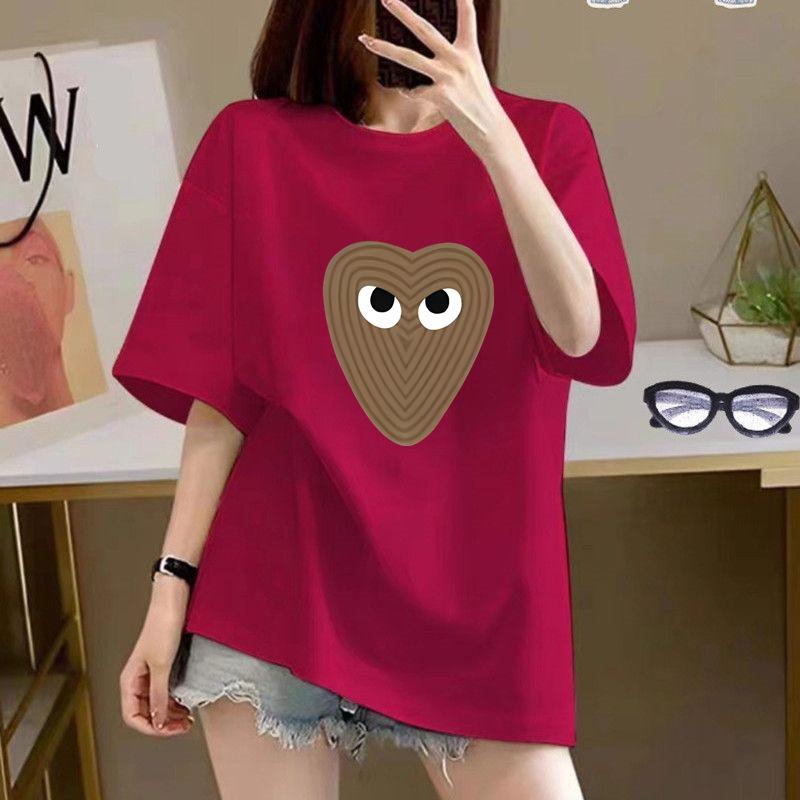 Spring and summer high-quality pure cotton short-sleeved printed T-shirt loose medium and long round neck shoulder top + rear bag collar S
Spring and summer high-quality pure cotton short-sleeved printed T-shirt loose medium and long round neck shoulder top + rear bag collar S