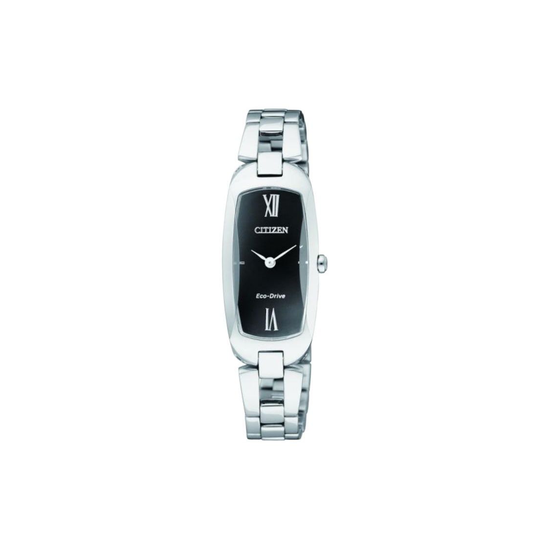 Citizen Roman Numerals Eco-Drive Quartz Movement Stainless Steel Watch Women watches Black EX1100-51E Silver Strap
Citizen Roman Numerals Eco-Drive Quartz Movement Stainless Steel Watch Women watches Black EX1100-51E Silver Strap