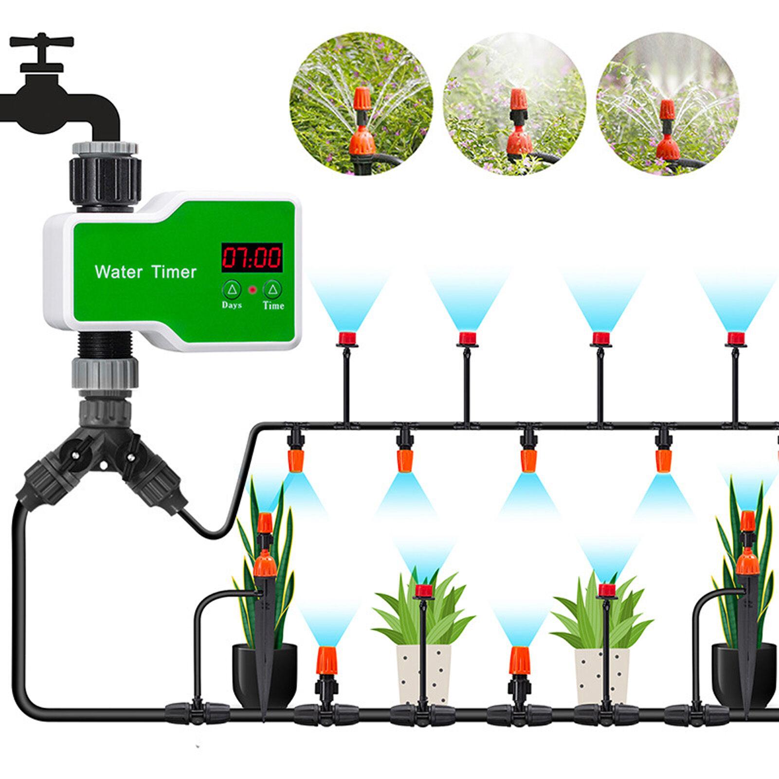 Drip Irrigation System Kit Automatic Watering System with Water Timer for Greenhouse Garden Lawn Potted Plants
Drip Irrigation System Kit Automatic Watering System with Water Timer for Greenhouse Garden Lawn Potted Plants