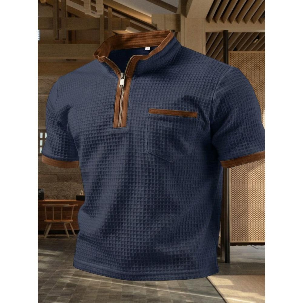 Men s summer polo shirt with zipped pocket, stand-up collar, and loose-fit round-neck T-shirt XXXL Темно-синій
Men s summer polo shirt with zipped pocket, stand-up collar, and loose-fit round-neck T-shirt XXXL Темно-синій