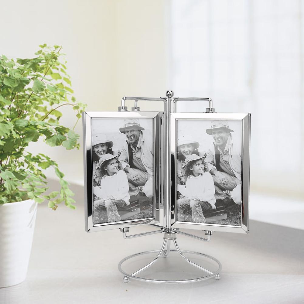 Metal Home Rotating Photo Picture Frame Restaurant Rotating Menu Frame for 4x6in Photo
Metal Home Rotating Photo Picture Frame Restaurant Rotating Menu Frame for 4x6in Photo