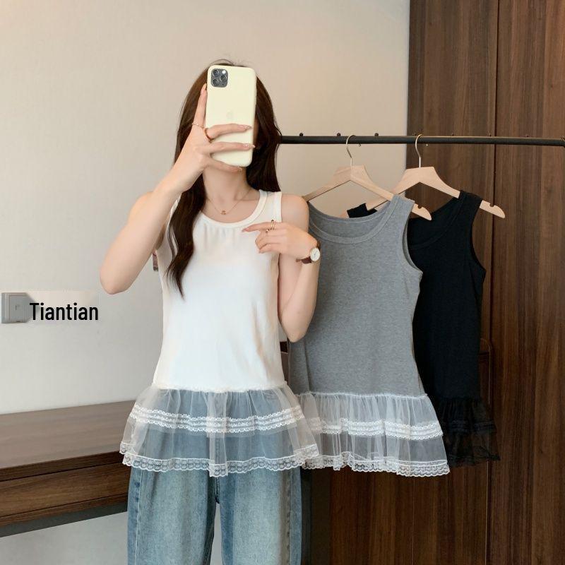 Korean Style Lace Trim Ballet Tank Top for Women - Summer 2025 Fashion Trend One Size (Recommended for up to 125 lbs)
Korean Style Lace Trim Ballet Tank Top for Women - Summer 2025 Fashion Trend One Size (Recommended for up to 125 lbs)