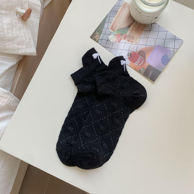 Носки с бантиком для женщин, летние тонкие хлопковые носки, короткие носки, милый балетный стиль, белые сетчатые носки до середины икры 1 pair чёрный
Носки с бантиком для женщин, летние тонкие хлопковые носки, короткие носки, милый балетный стиль, белые сетчатые носки до середины икры 1 pair чёрный