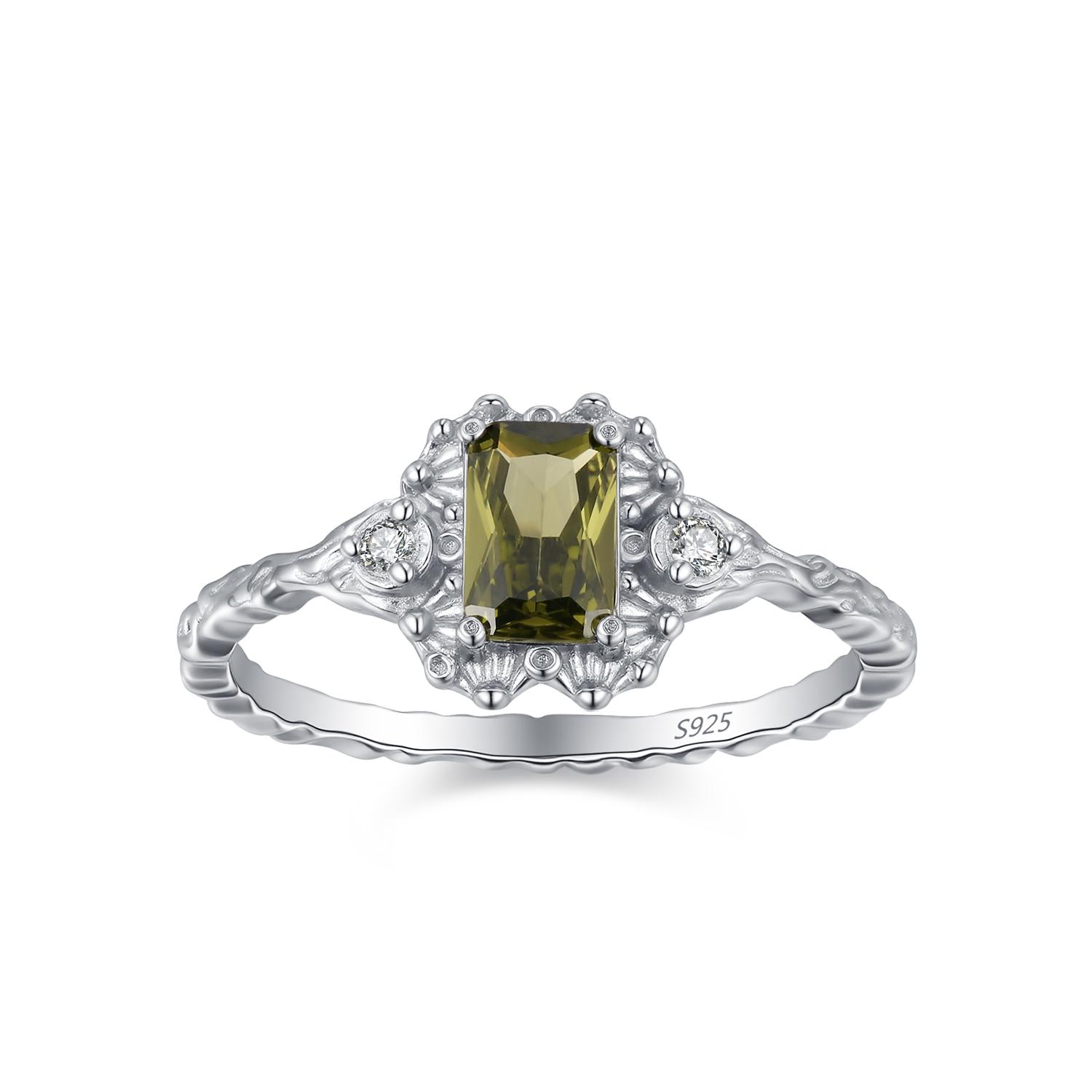 Ailmay Fashion Rectangle Stone Olive Green Zircon Rings Vintage 925 Silver Engagement Bands Jewelry For Women 5
Ailmay Fashion Rectangle Stone Olive Green Zircon Rings Vintage 925 Silver Engagement Bands Jewelry For Women 5