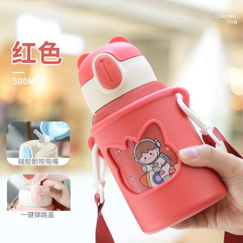 Children s student sports portable stainless steel kettle cartoon high value straw water cup .
Children s student sports portable stainless steel kettle cartoon high value straw water cup .