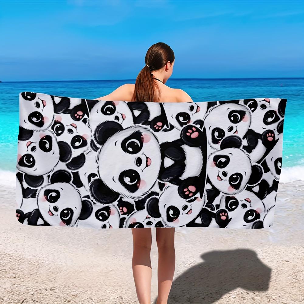 Panda Print Beach Towel, Cute Animal Design Super Soft Microfiber Quick Dry for Pool Camping Picnic Swimming Gift W30*H60(CM)
Panda Print Beach Towel, Cute Animal Design Super Soft Microfiber Quick Dry for Pool Camping Picnic Swimming Gift W30*H60(CM)