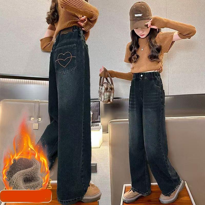 Дитячі утеплені джинси в корейському стилі для дівчаток, теплі та товсті джинсові штани для дівчаток, зимові штани для дітей, підлітків 140
Дитячі утеплені джинси в корейському стилі для дівчаток, теплі та товсті джинсові штани для дівчаток, зимові штани для дітей, підлітків 140