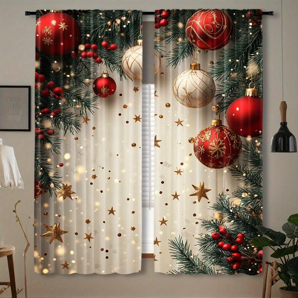 Golden Christmas Tree Curtains 2pcs Semi-Transparent Polyester Embossed Machine Washable for Living Room Kitchen Dining Decor 100*130 Grommet Top 1pcs
Golden Christmas Tree Curtains 2pcs Semi-Transparent Polyester Embossed Machine Washable for Living Room Kitchen Dining Decor 100*130 Grommet Top 1pcs