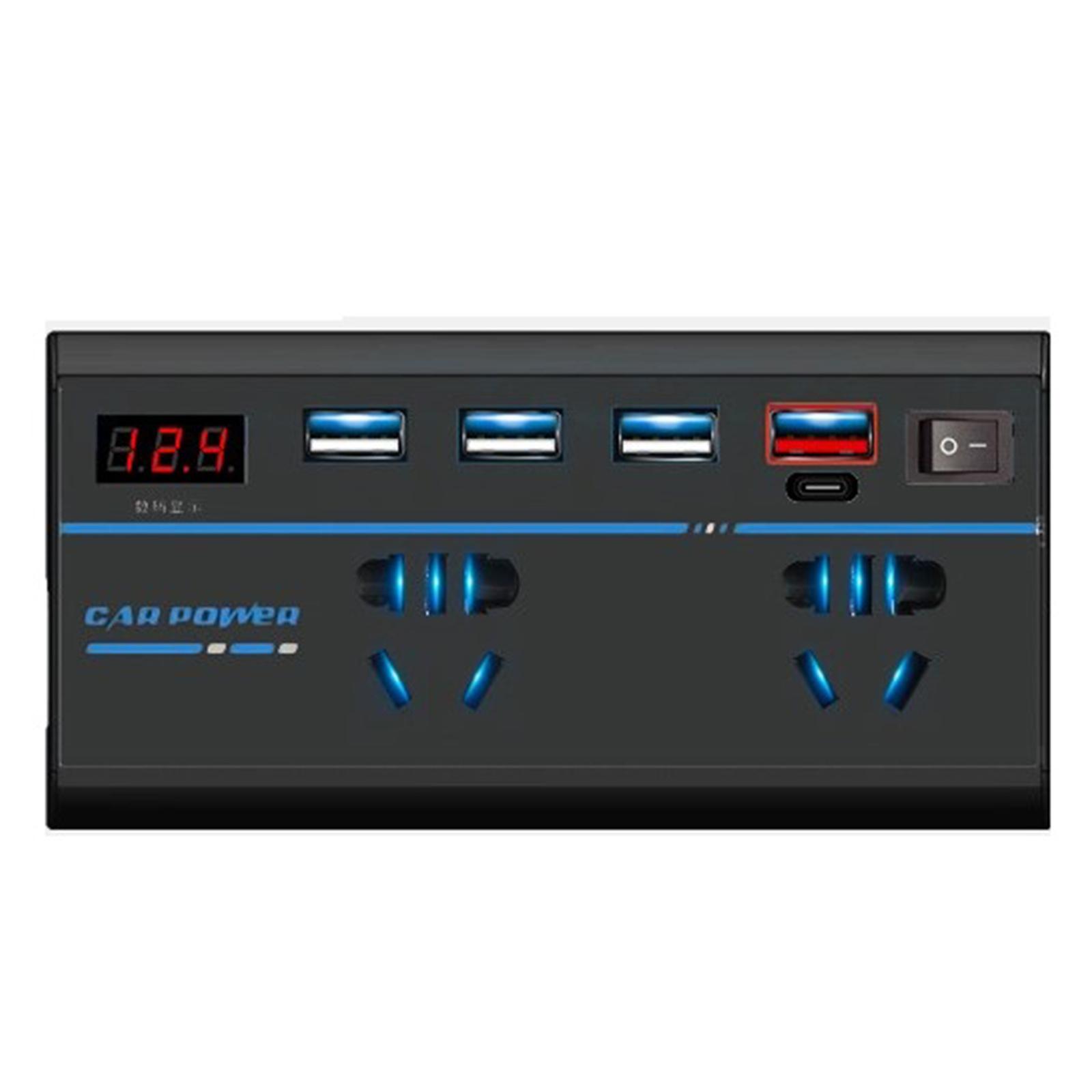 Многофункциональный автомобильный инверторный источник питания, универсальный преобразователь 12 В/24 В в 110 В/220 В, необходимый для поездок и кемпинга
Многофункциональный автомобильный инверторный источник питания, универсальный преобразователь 12 В/24 В в 110 В/220 В, необходимый для поездок и кемпинга