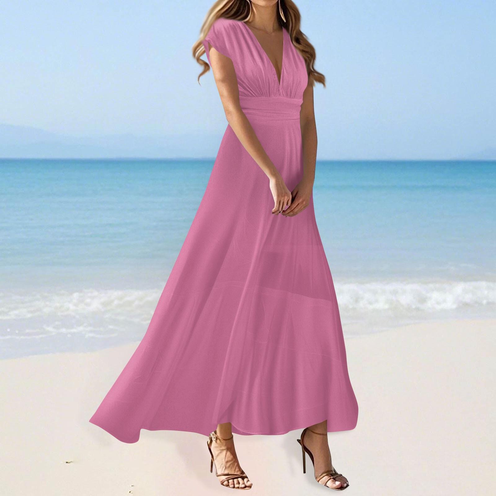 Boho Dress For Women Casual Loose Fit Summer Dress With Pocket XL рожевий
Boho Dress For Women Casual Loose Fit Summer Dress With Pocket XL рожевий