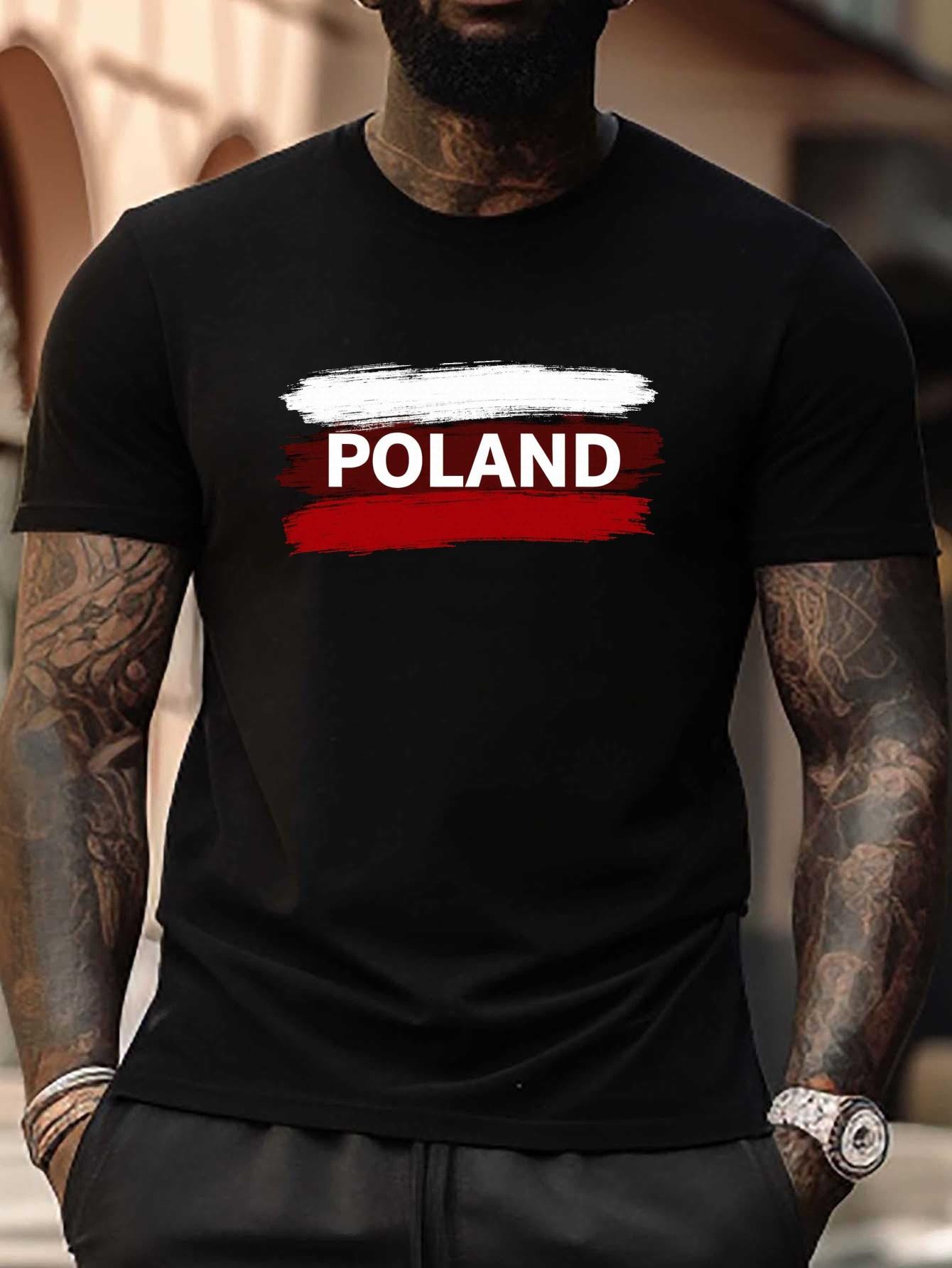 Plus Size Poland Flag Brush Stroke Art T-shirt - Casual Crew Neck XXXL
Plus Size Poland Flag Brush Stroke Art T-shirt - Casual Crew Neck XXXL