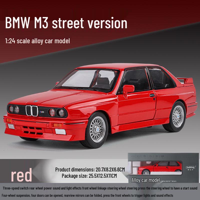Jinlifang 1901-440 Сплав M3 E30 1988 Модель спортивного автомобиля Игрушка со звуком, светом и инерционным механизмом
Jinlifang 1901-440 Сплав M3 E30 1988 Модель спортивного автомобиля Игрушка со звуком, светом и инерционным механизмом