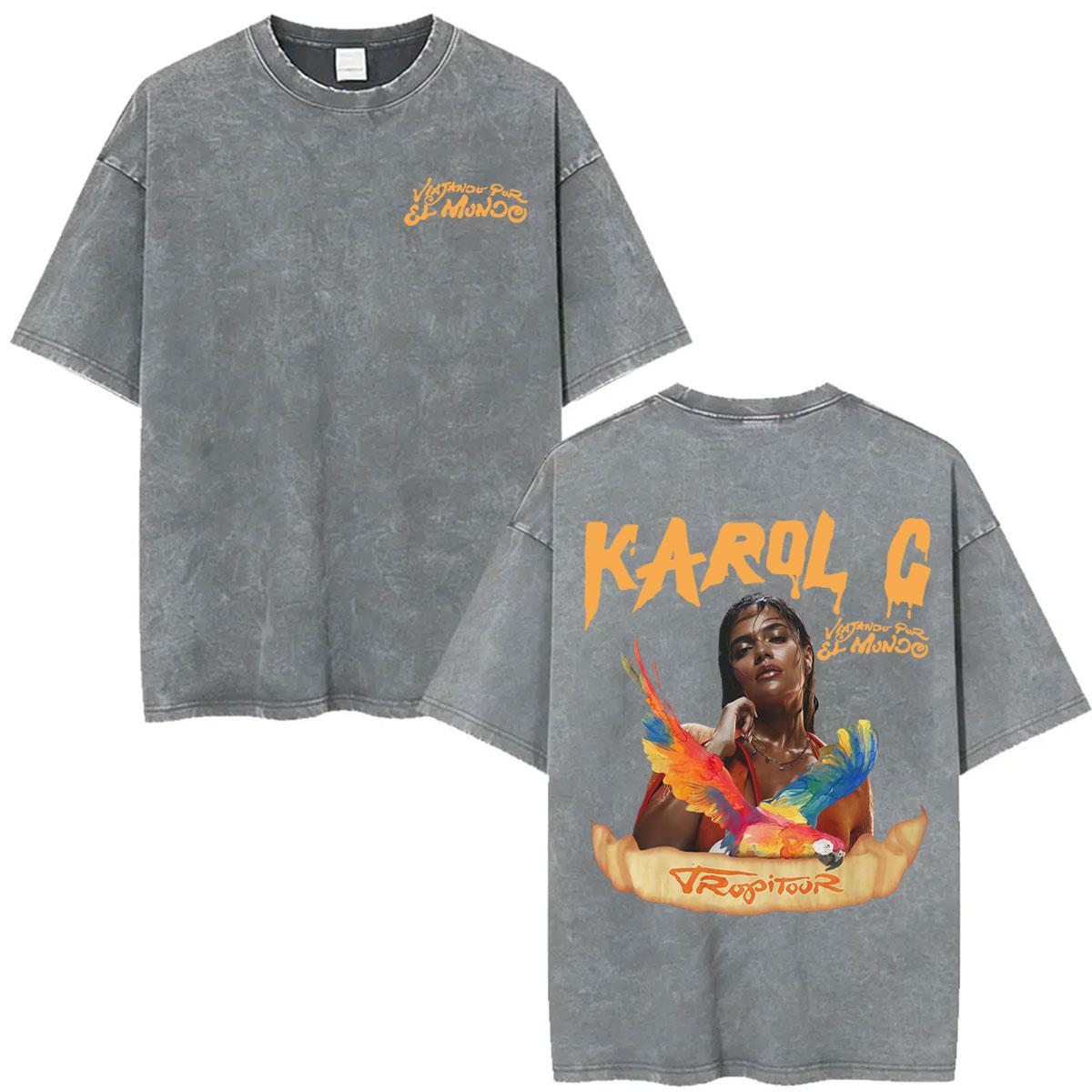 Singer Karol G Tropicoqueta Tour Vintage Washed T Shirt Men Women Fashion Aesthetic Tshirts Summer Tops Streetwear Tshirt S
Singer Karol G Tropicoqueta Tour Vintage Washed T Shirt Men Women Fashion Aesthetic Tshirts Summer Tops Streetwear Tshirt S