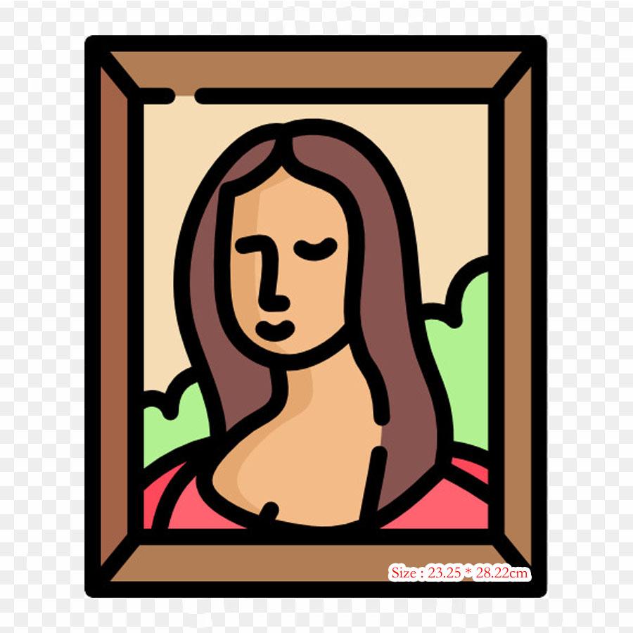 Виниловые нашивки с изображением Моны Лизы Лувр, термопечать, термопечать, наклейки для одежды, аппликации «сделай сам», моющиеся нашивки 
Виниловые нашивки с изображением Моны Лизы Лувр, термопечать, термопечать, наклейки для одежды, аппликации «сделай сам», моющиеся нашивки