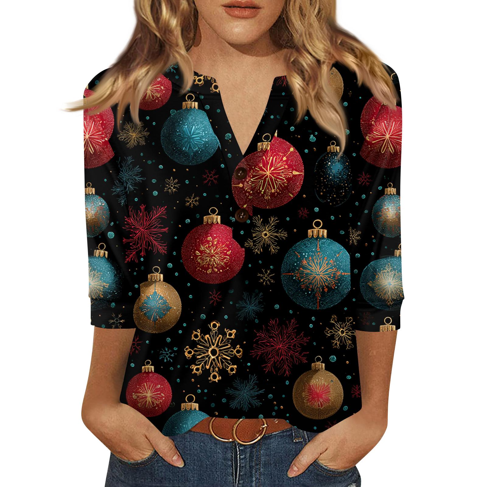 Жен. Футболка С принтом Пуговицы Рукав 3/4 Повседневные Выходные Мода Классический Классический V-образный вырез Обычный Верх L чёрный
Жен. Футболка С принтом Пуговицы Рукав 3/4 Повседневные Выходные Мода Классический Классический V-образный вырез Обычный Верх L чёрный