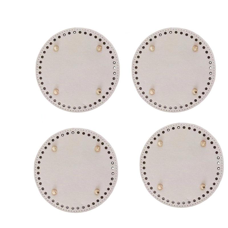 4Pcs/Set DIY Hand-Woven Bag Bottom 15cm Round Pu Leather Base Plate Bag Hardware Accessories бежевий
4Pcs/Set DIY Hand-Woven Bag Bottom 15cm Round Pu Leather Base Plate Bag Hardware Accessories бежевий