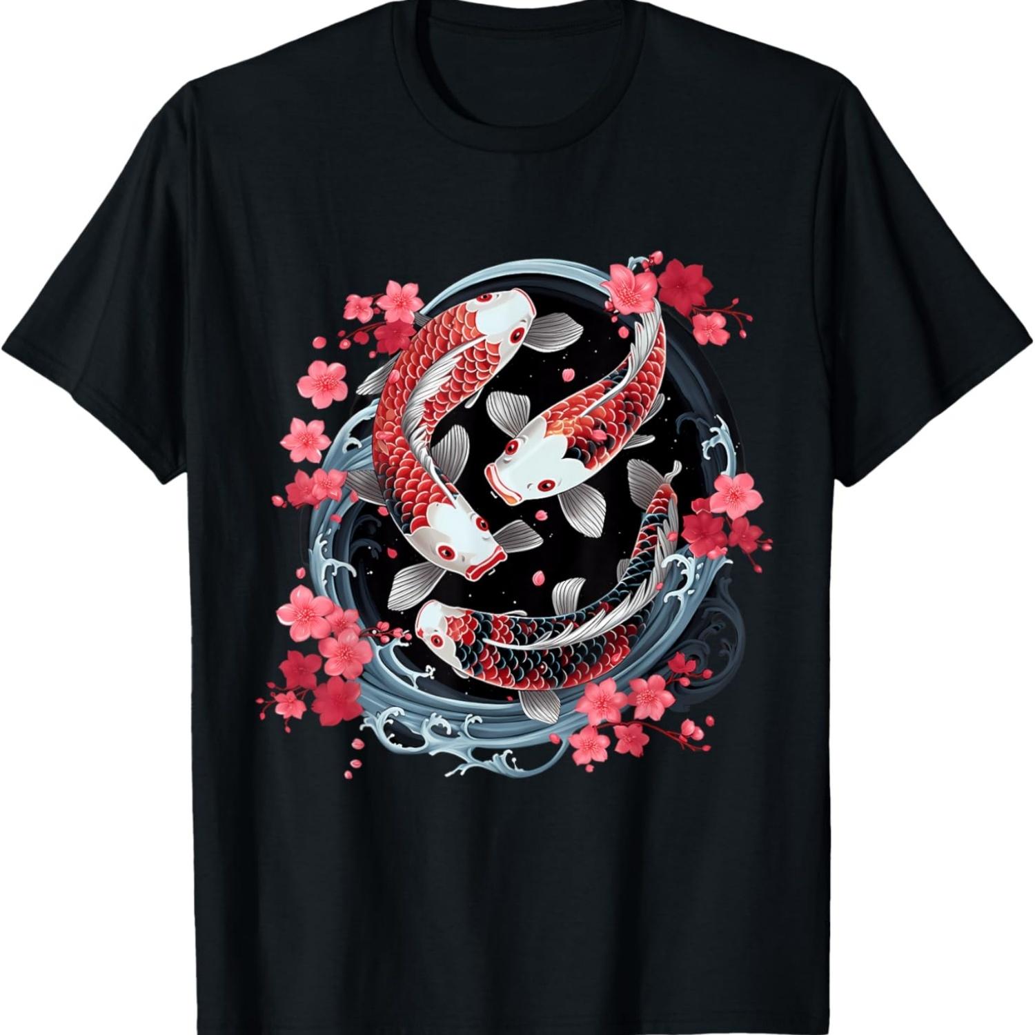Koi Carp Ying Yang Nishikigoi Fish Cherry Blossom T-Shirt(1) S чёрный
Koi Carp Ying Yang Nishikigoi Fish Cherry Blossom T-Shirt(1) S чёрный