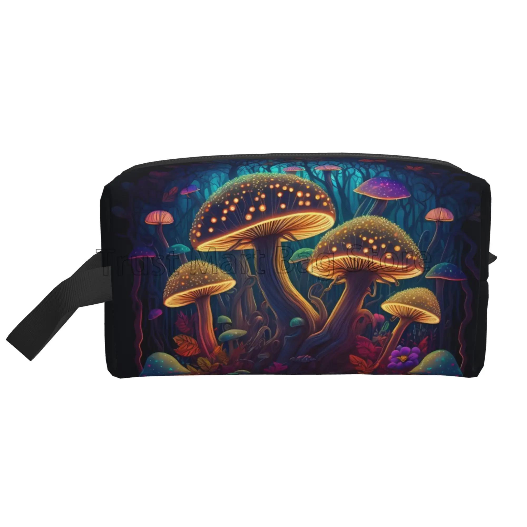 Forest Colorful Mushrooms Pattern Storage Bags Portable Large Capacity Travel Cosmetic Bag Makeup Bag Waterproof Toiletry Bag 25.5x16x12.5CM чорний
Forest Colorful Mushrooms Pattern Storage Bags Portable Large Capacity Travel Cosmetic Bag Makeup Bag Waterproof Toiletry Bag 25.5x16x12.5CM чорний