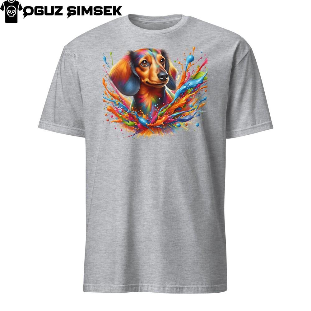 Colorful Dachshund Unisex T-Shirt | Vibrant Dog Design | Short Sleeve Tee 2XL
Colorful Dachshund Unisex T-Shirt | Vibrant Dog Design | Short Sleeve Tee 2XL