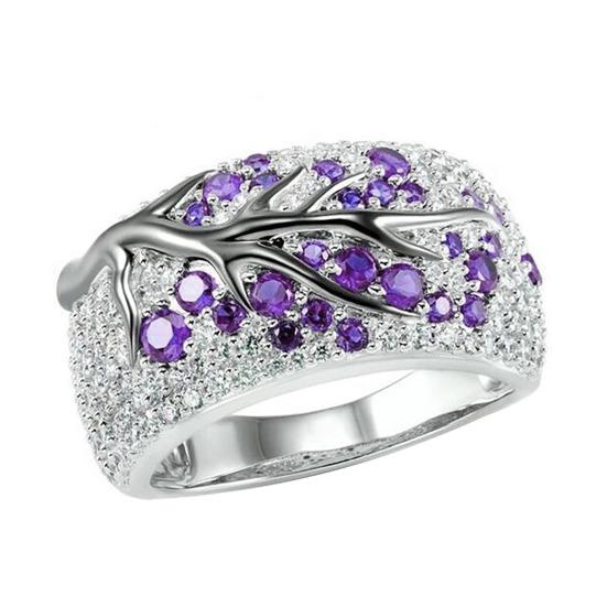 Finger Ring Zinc Alloy Plum Blossom Design Polished Finish Women Ring with Cubic Zirconia Inlaid Jewelry Gift US 6 фіолетовий
Finger Ring Zinc Alloy Plum Blossom Design Polished Finish Women Ring with Cubic Zirconia Inlaid Jewelry Gift US 6 фіолетовий
