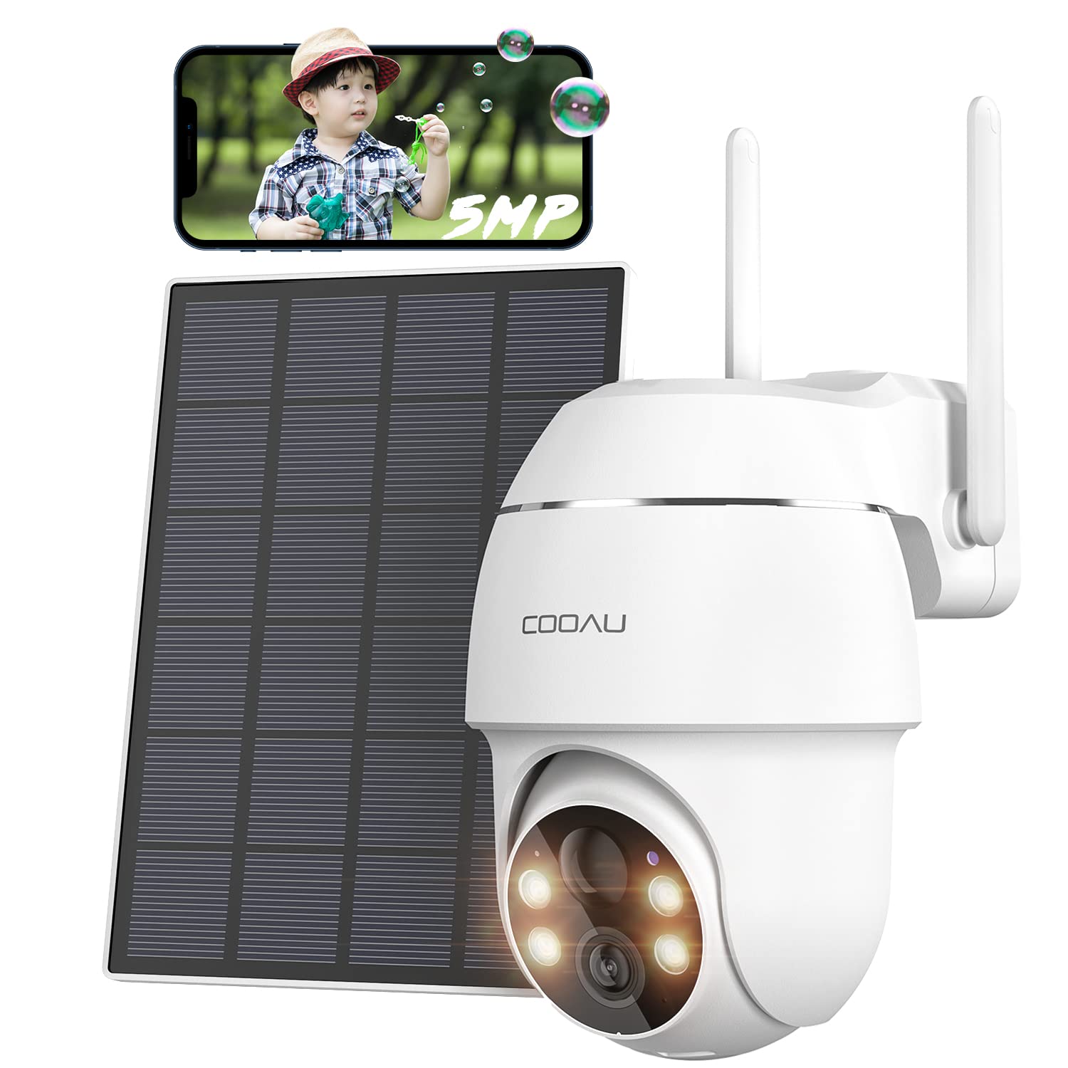5 Million Ultra High COOAU Security Night Color PIR Human Body 5dBiWiFi Wide Angle PTZ Surveillance For Outdoor No Power No Wiring Work Network білий
5 Million Ultra High COOAU Security Night Color PIR Human Body 5dBiWiFi Wide Angle PTZ Surveillance For Outdoor No Power No Wiring Work Network білий
