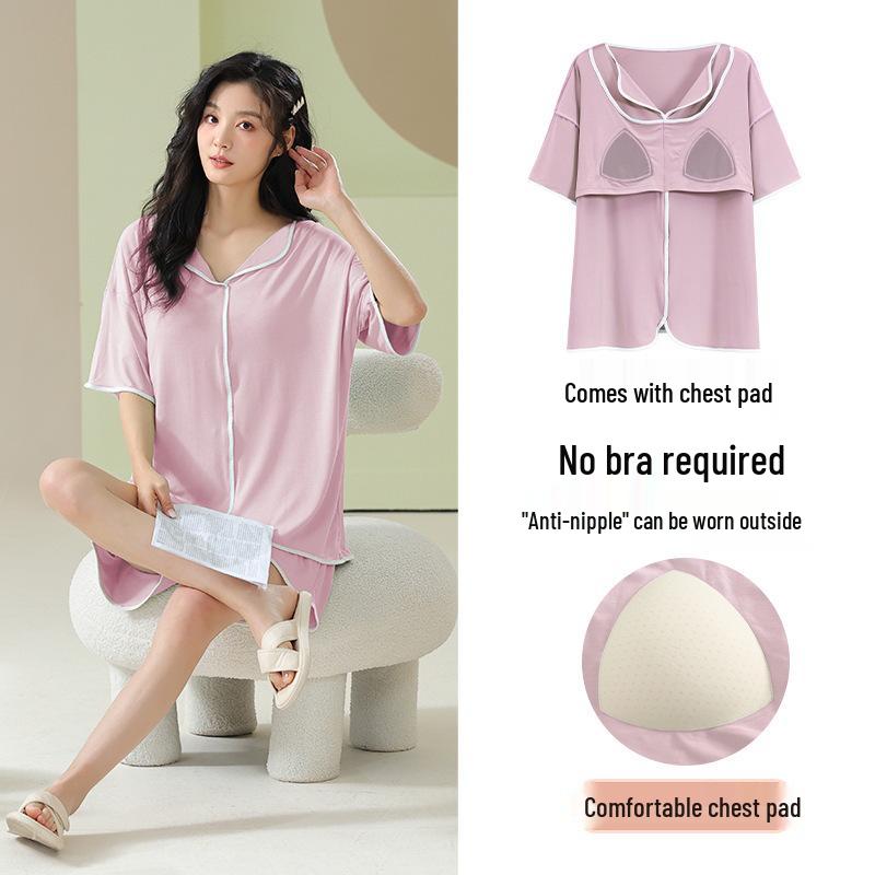 Women s Summer Sweet Cute Pajama Set with Chest Pad - Cool, Loose Short Sleeve & Shorts XXL (67.5-80 kg)
Women s Summer Sweet Cute Pajama Set with Chest Pad - Cool, Loose Short Sleeve & Shorts XXL (67.5-80 kg)