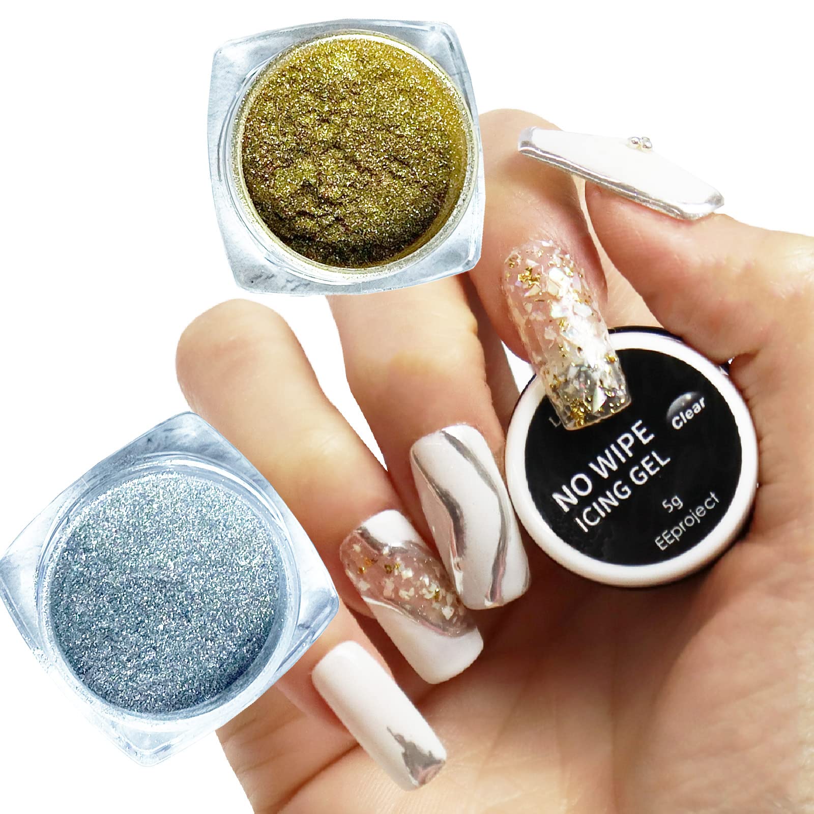 LULUGEL Icing Gel 5g Mirror Powder Gold Silver Set Gel Nail Icing Mirror Nail Bijou Gel Bijou Lulu Gel powder (Набор из 3 предметов) розовый
LULUGEL Icing Gel 5g Mirror Powder Gold Silver Set Gel Nail Icing Mirror Nail Bijou Gel Bijou Lulu Gel powder (Набор из 3 предметов) розовый
