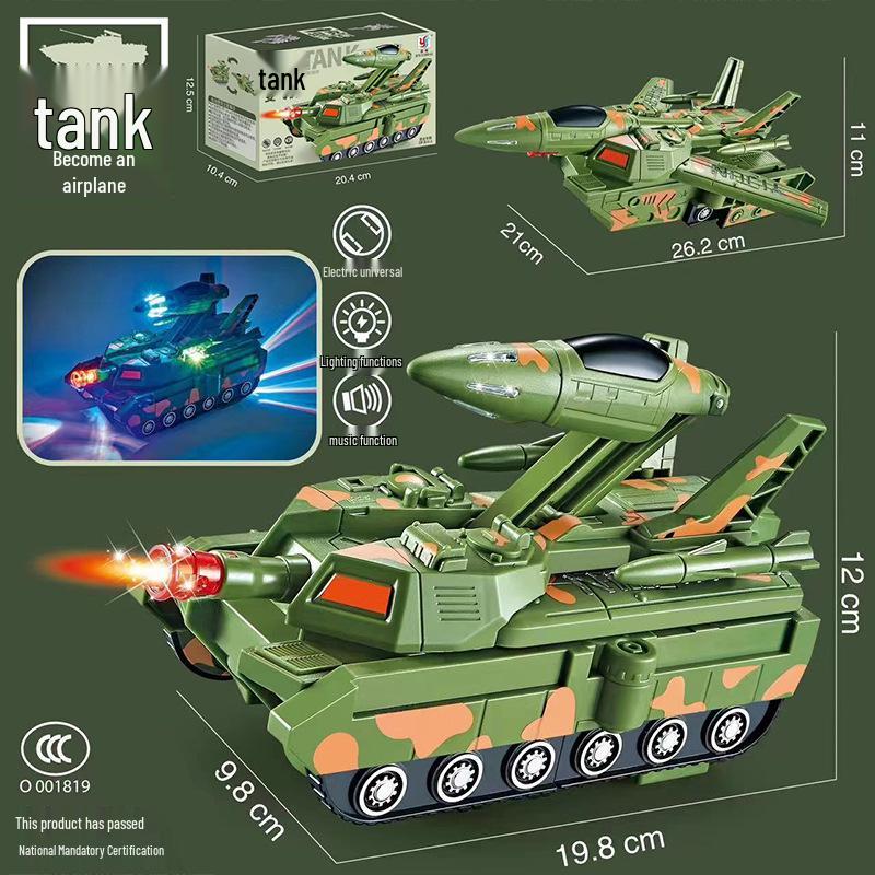 Transformable Tank Fighter Airplane Toy with Lights & Music for Kids No Battery + Screwdriver
Transformable Tank Fighter Airplane Toy with Lights & Music for Kids No Battery + Screwdriver