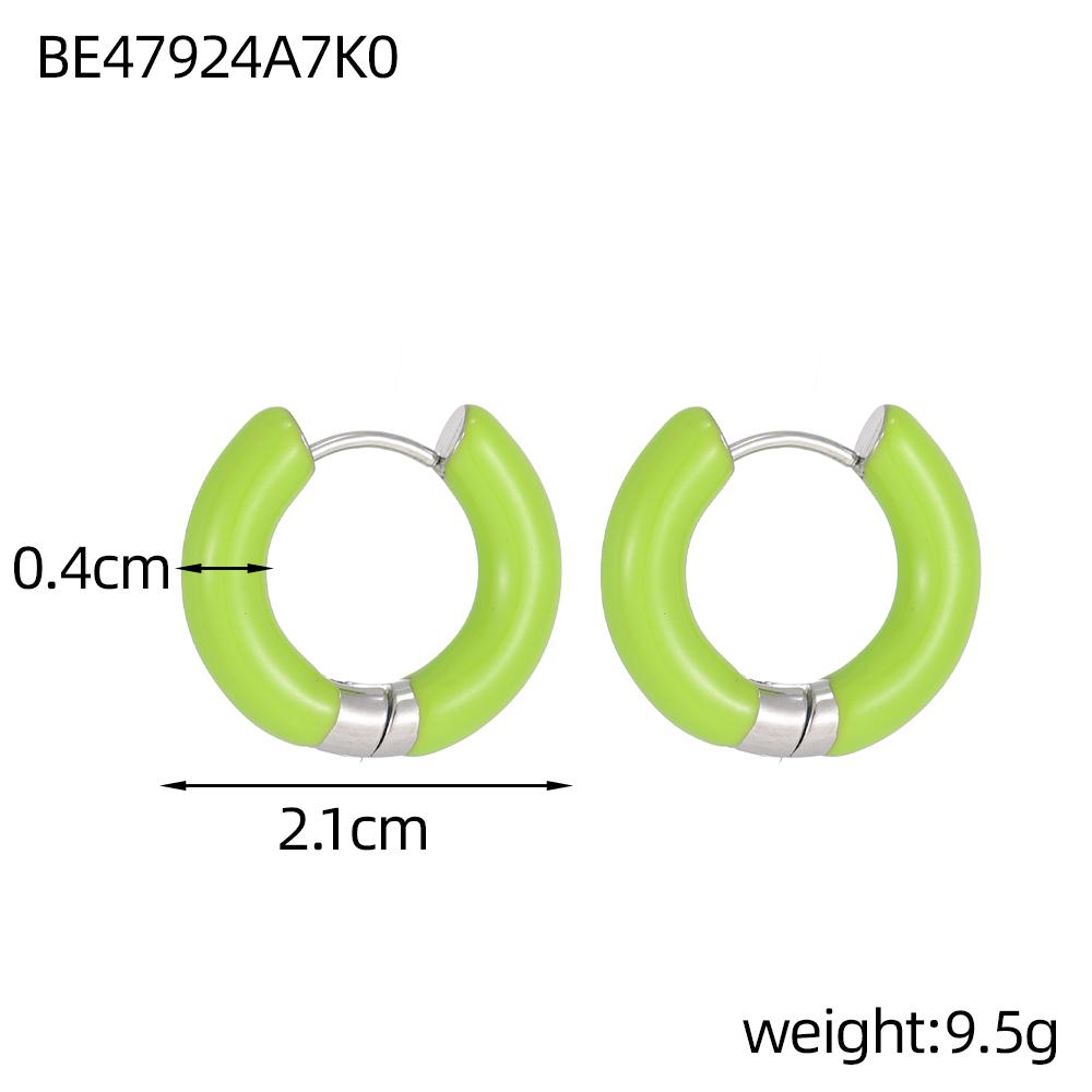 CARLIDANA INS Minimalist Colorful Enameled Hoop Earrings Stainless Steel Multi Colors Oil Dripping Huggie Earrings for Girls
CARLIDANA INS Minimalist Colorful Enameled Hoop Earrings Stainless Steel Multi Colors Oil Dripping Huggie Earrings for Girls
