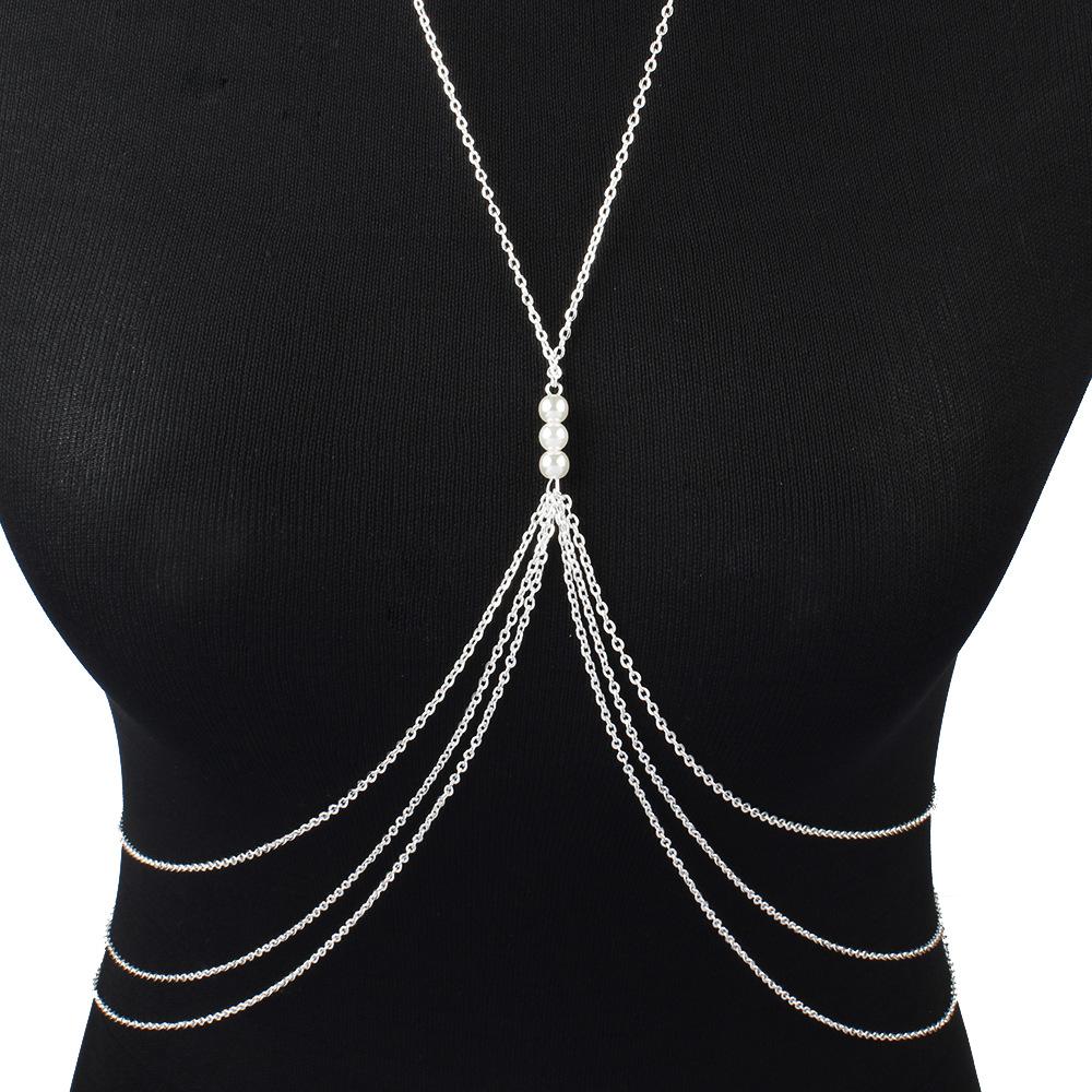 European and American accessories, multi-layer alloy electroplated body chain integrated chain body chain jewelry срібний
European and American accessories, multi-layer alloy electroplated body chain integrated chain body chain jewelry срібний