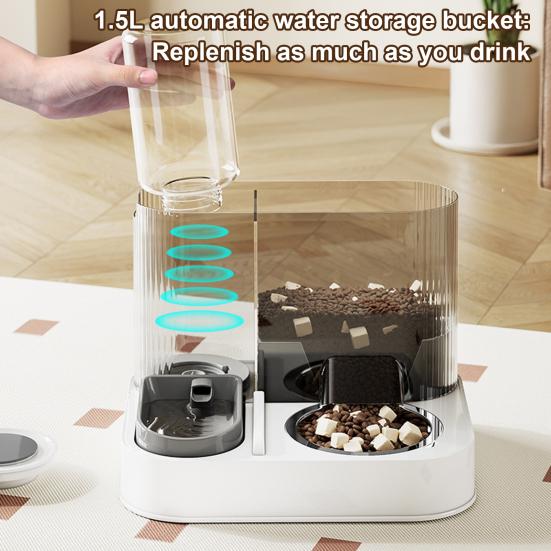 Automatic Cat Feeder And Water Dispenser 2 in 1 Electric Pet Waterer And Food Feeder Set for Indoor Small Cats Dogs A сірий
Automatic Cat Feeder And Water Dispenser 2 in 1 Electric Pet Waterer And Food Feeder Set for Indoor Small Cats Dogs A сірий