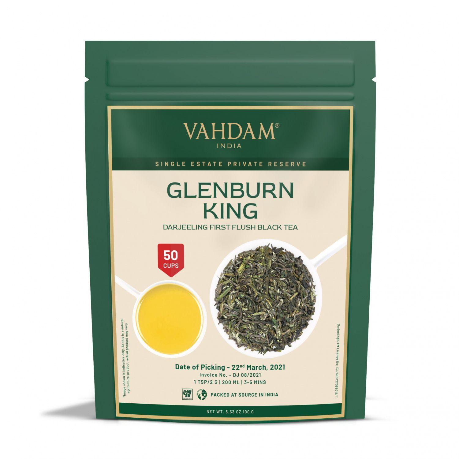 Черный чай Дарджилинг Гленберн Кинг (100 г), Glenburn King Darjeeling Black Tea, VAHDAM
Черный чай Дарджилинг Гленберн Кинг (100 г), Glenburn King Darjeeling Black Tea, VAHDAM