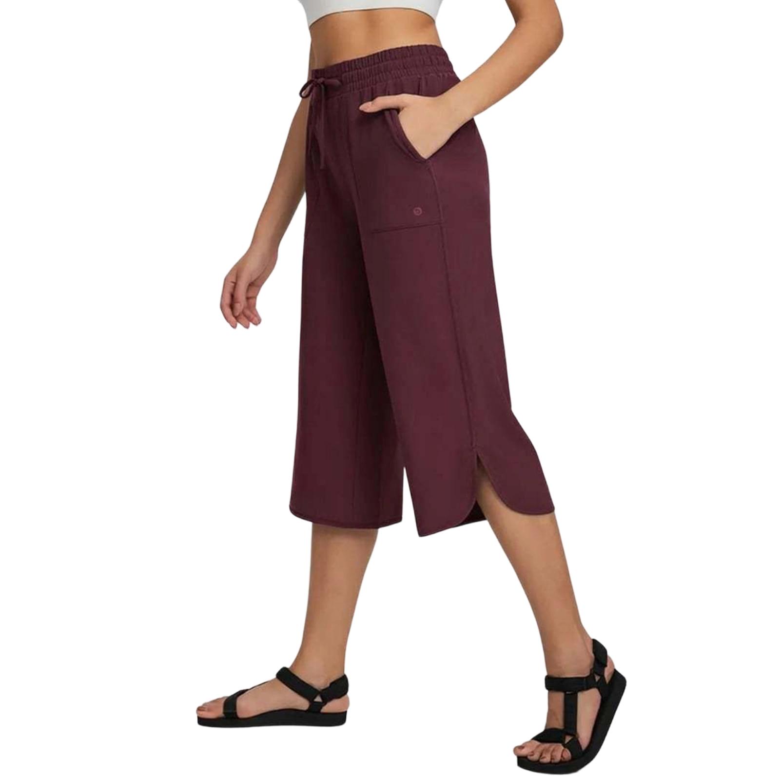 Women s Elastic Waist Wide Leg Cropped Pants Casual Loose Fit Stretchy Waistband Lightweight Fabric Comfortable Fit XL винний
Women s Elastic Waist Wide Leg Cropped Pants Casual Loose Fit Stretchy Waistband Lightweight Fabric Comfortable Fit XL винний