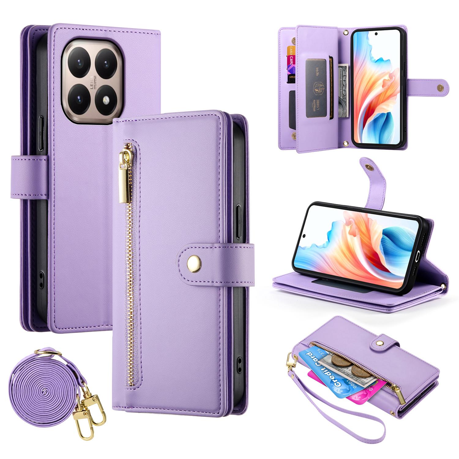 For Xiaomi 15T Case Zipper Pocket Wallet Leather Phone Cover with Straps
For Xiaomi 15T Case Zipper Pocket Wallet Leather Phone Cover with Straps