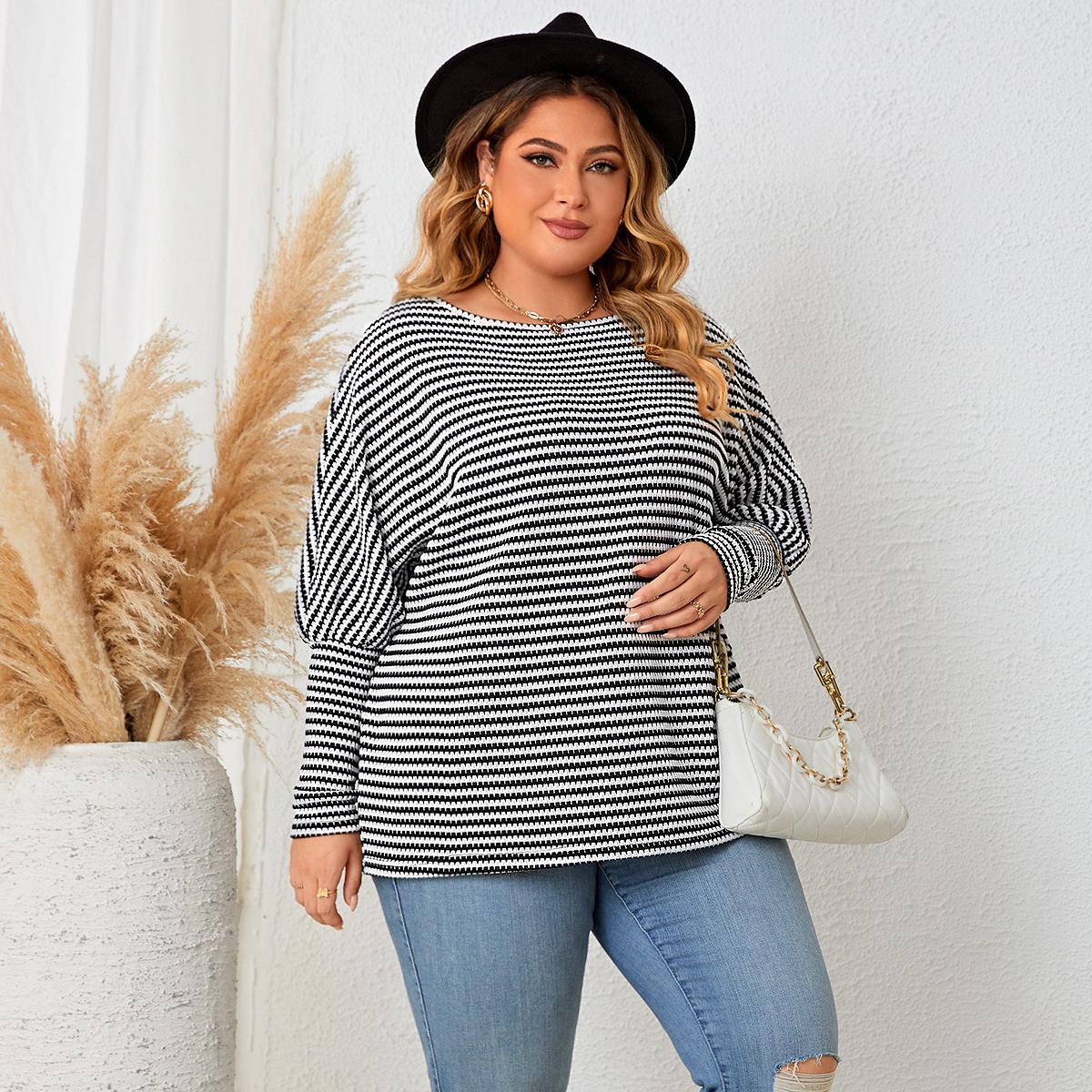 Женская винтажная трикотажная рубашка с круглым вырезом в полоску с длинным рукавом, свободная повседневная рубашка, мягкая дышащая, удобная рубашка, пуловер, модный топ для работы, отдыха, плюс топ 4XL чёрный
Женская винтажная трикотажная рубашка с круглым вырезом в полоску с длинным рукавом, свободная повседневная рубашка, мягкая дышащая, удобная рубашка, пуловер, модный топ для работы, отдыха, плюс топ 4XL чёрный