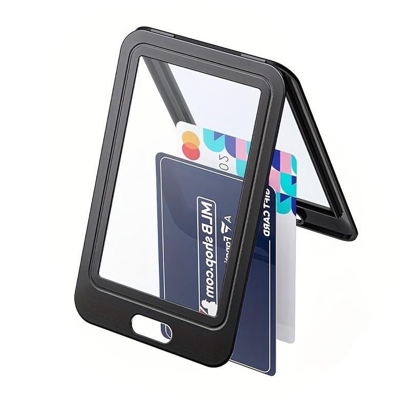Vertical Card Holder With Double-Sided Hard Plastic Vertical Card Bag, Black Id Card, Credit Card, Key Card Protection Cover чорний
Vertical Card Holder With Double-Sided Hard Plastic Vertical Card Bag, Black Id Card, Credit Card, Key Card Protection Cover чорний