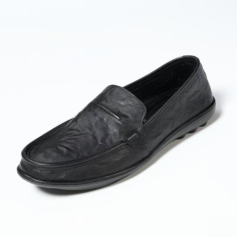 New 2025 Breathable Thin Leather Bean Shoes Cowhide Soft Bottom Slip-On Casual Single Layer Men s Shoes Comfortable Rubber Sole 45
New 2025 Breathable Thin Leather Bean Shoes Cowhide Soft Bottom Slip-On Casual Single Layer Men s Shoes Comfortable Rubber Sole 45