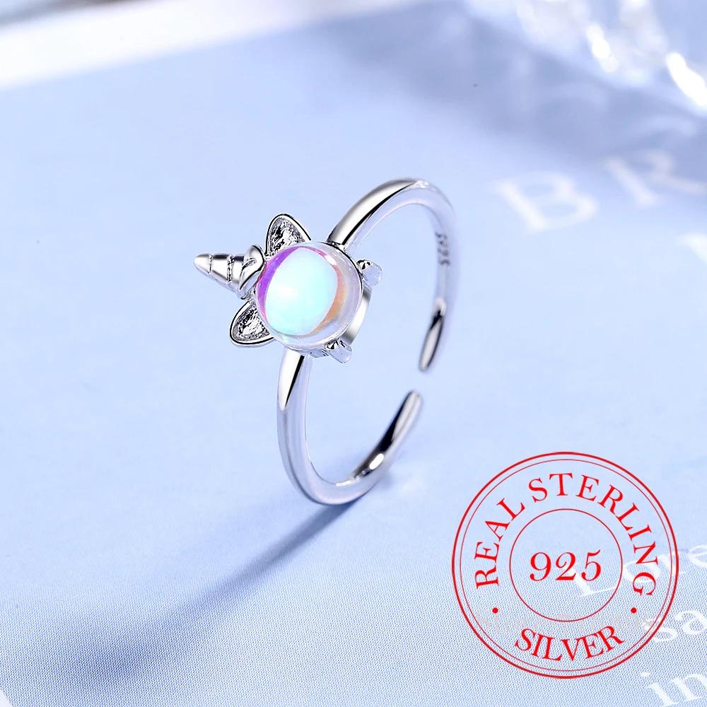 Korean 925 Sterling Silver Unicorn Moonstone Ring for Women Fashion Wedding Engagement Party Gift Charm Jewelry One Size
Korean 925 Sterling Silver Unicorn Moonstone Ring for Women Fashion Wedding Engagement Party Gift Charm Jewelry One Size