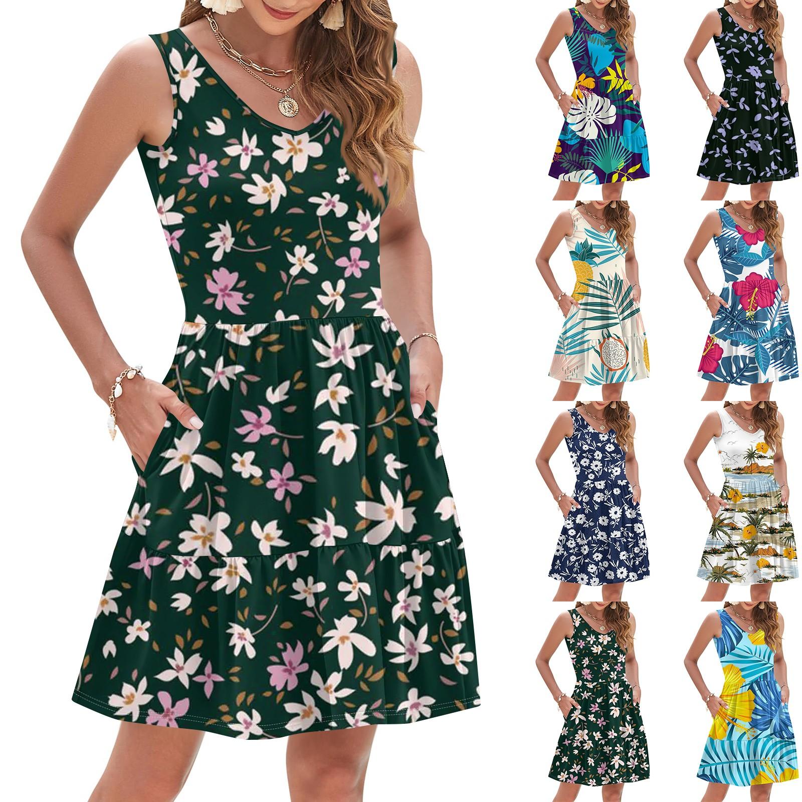 Women s Summer Fashion Casual V-Neck Pleated Stitching Hawaiian Floral Print Sleeveless Pocket Vest Dress XXL бежевий
Women s Summer Fashion Casual V-Neck Pleated Stitching Hawaiian Floral Print Sleeveless Pocket Vest Dress XXL бежевий