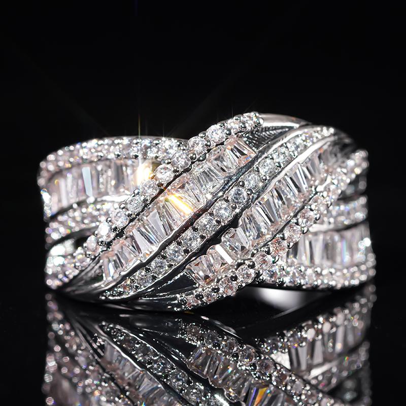 Huitan Trendy Cross Design Cubic Zirconia Rings Women for Wedding Sparkling Copper Color Statement Female Rings Party Zircon 6
Huitan Trendy Cross Design Cubic Zirconia Rings Women for Wedding Sparkling Copper Color Statement Female Rings Party Zircon 6
