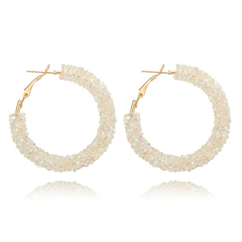 Shiny Hoop Earrings for Women Trendy White Black Rhinestones Round Circle Hangling Earrings Wedding Party Geometry Zircon Gift
Shiny Hoop Earrings for Women Trendy White Black Rhinestones Round Circle Hangling Earrings Wedding Party Geometry Zircon Gift