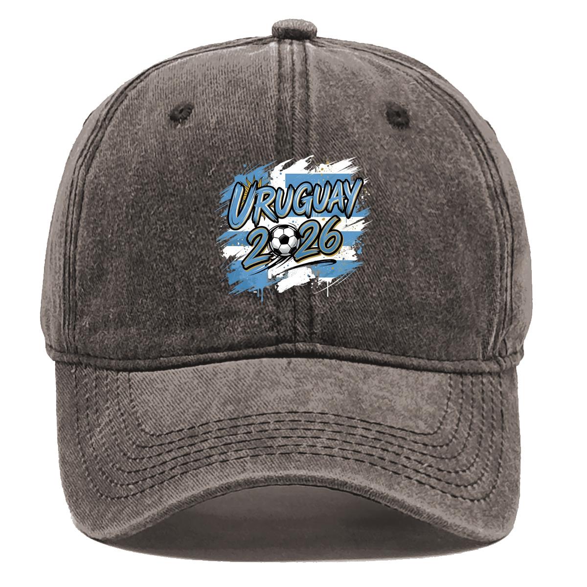 2026 Football Soccer URUGUAY Flag Printed Baseball Cap , Adjustable Baseball Hat Retro Simple Trendy Distressed Sun Hat as the picture коричневий
2026 Football Soccer URUGUAY Flag Printed Baseball Cap , Adjustable Baseball Hat Retro Simple Trendy Distressed Sun Hat as the picture коричневий