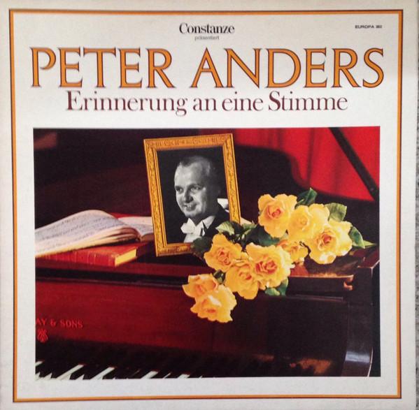 LP Record PETER ANDERS Erinnerung An Eine Stimme E382 Europa 1969 Germany Classical Used
LP Record PETER ANDERS Erinnerung An Eine Stimme E382 Europa 1969 Germany Classical Used