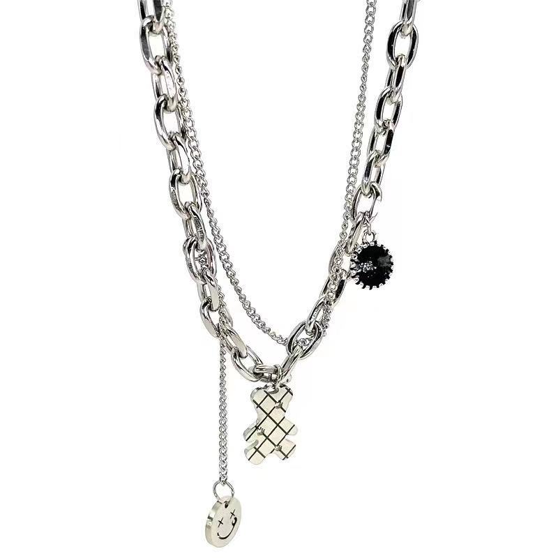 Personality Creative Multilayer Bear Pendant Necklace for Women 2023 Hip hop Style Neck Chains Zircon Wholesale
Personality Creative Multilayer Bear Pendant Necklace for Women 2023 Hip hop Style Neck Chains Zircon Wholesale