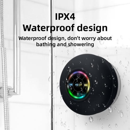 Bluetooth-совместимый динамик для душа со светодиодной подсветкой, стабильное соединение, водонепроницаемый IPX4, портативный беспроводной стереодинамик, музыкальный плеер чёрный
Bluetooth-совместимый динамик для душа со светодиодной подсветкой, стабильное соединение, водонепроницаемый IPX4, портативный беспроводной стереодинамик, музыкальный плеер чёрный