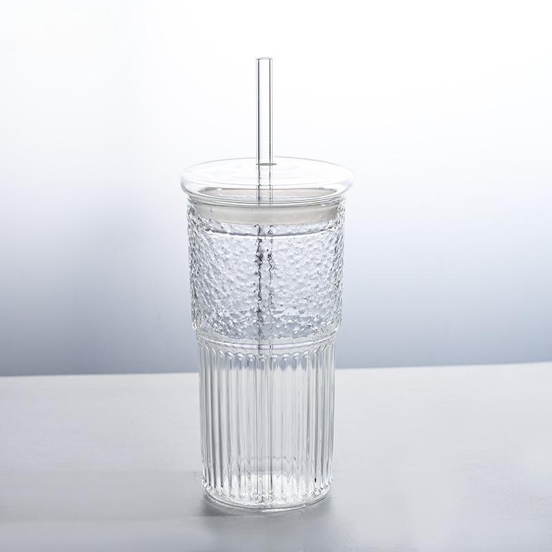 Полосатый стеклянный стакан с крышками и трубочками, стаканы из боросиликатного стекла, прозрачные стаканы для холодного кофе, чашки для чая, воды 650ml
Полосатый стеклянный стакан с крышками и трубочками, стаканы из боросиликатного стекла, прозрачные стаканы для холодного кофе, чашки для чая, воды 650ml
